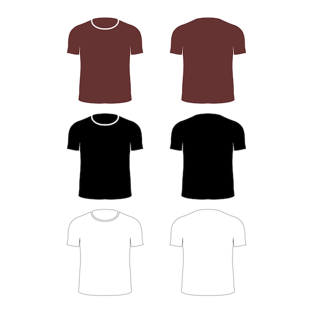 Set of T shirt vector T shirt vector template