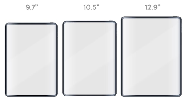 Set of Tablet PC layout presentation