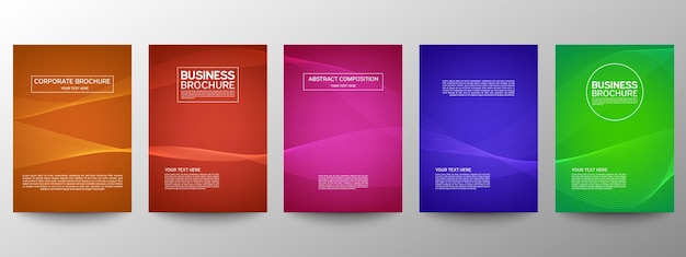 Set of templates for business brochures.