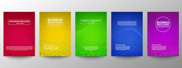 Set of templates for business brochures.