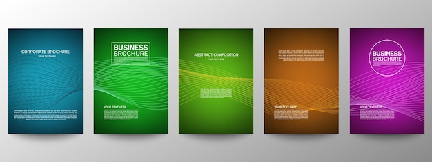 Set of templates for business brochures.