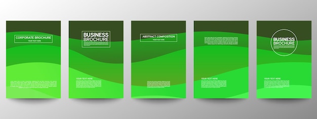 Set of templates for business brochures.