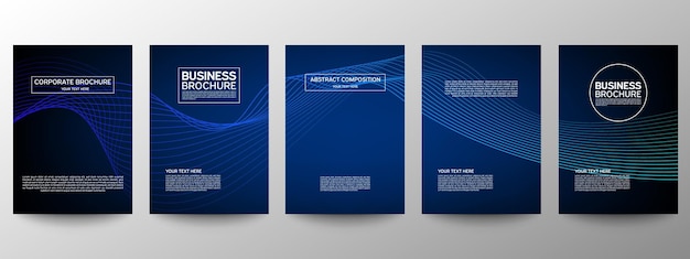 Set of templates for business brochures.