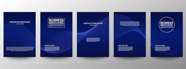 Set of templates for business brochures.