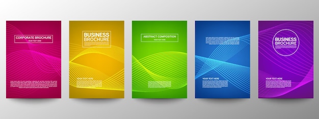 Set of templates for business brochures.