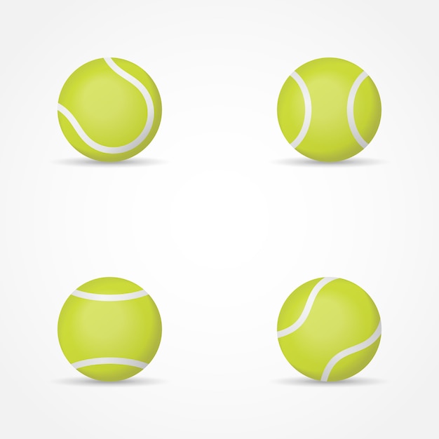 Set of tennis balls.