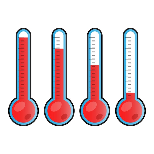 Set of thermometers icons