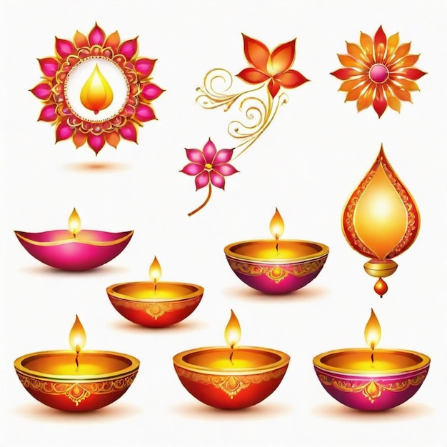 Vector a set of three colorful candles with a design that says  nazar