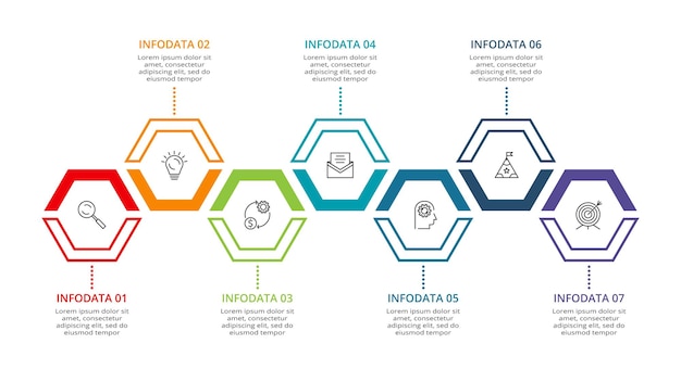 Set timeline with 76543 elements infographic template for web business presentations vector illustration