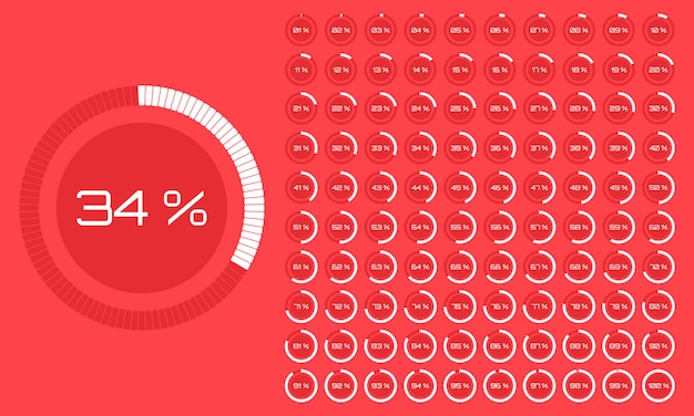 Set of timers. Sign icon. Set  of minimalistic clock dial