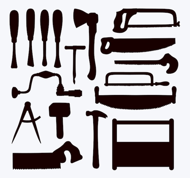 A set of tools for building a house.