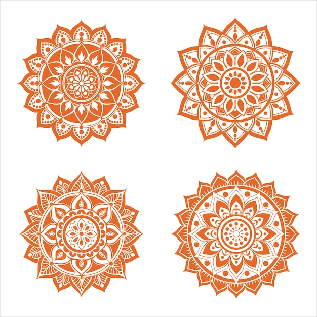 Set of Traditional Mandala Stencil Templates A Classic Collection Featuring Mandala Designs