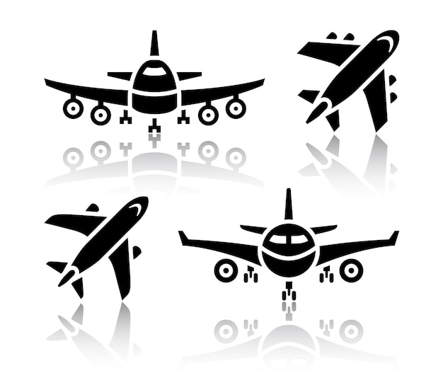 Set of transport icons - Plane