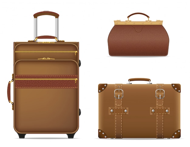 Set of travel bags vector illustration