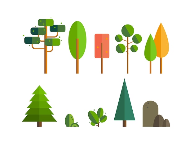 Set trees with flat design