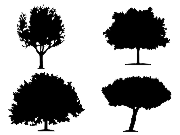 A set of trees with the words " trees " on the bottom.