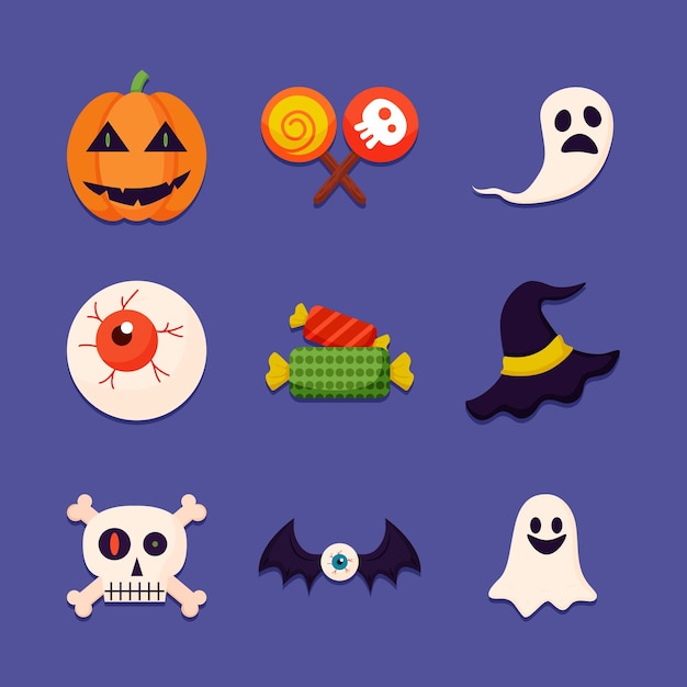 Set of Trick or Treat Icon