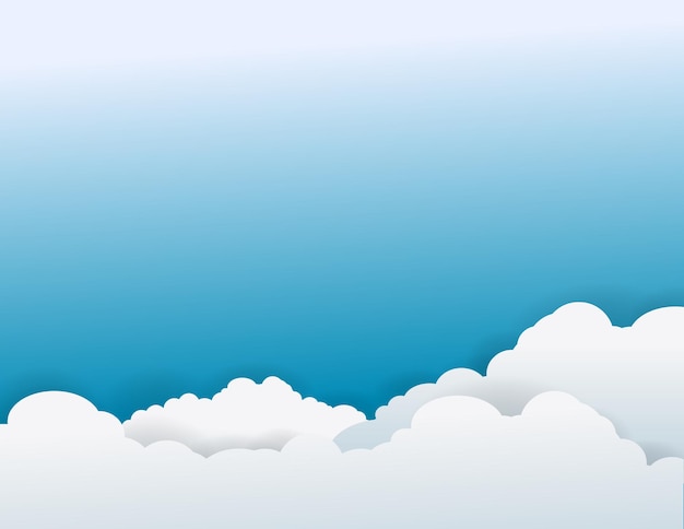 Set of twelve different clouds on background