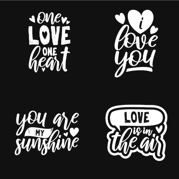 set typography quotes about love