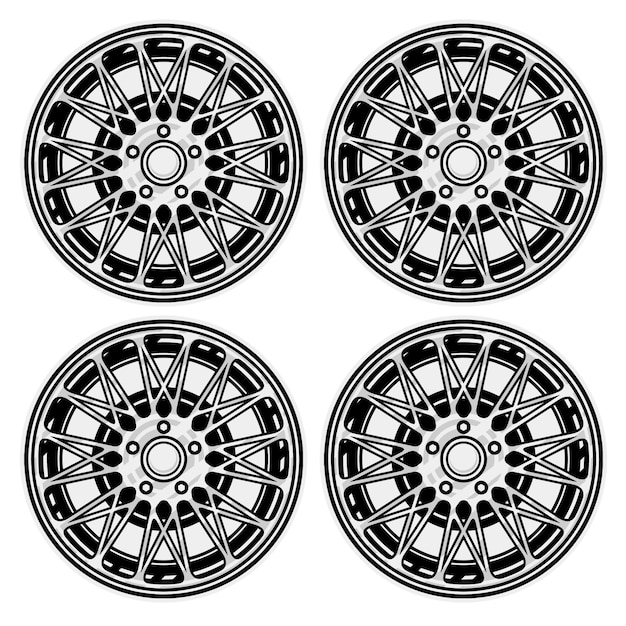 Set of tyres wheels