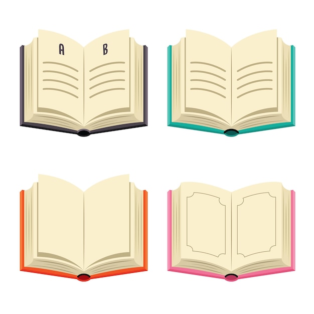 Set Of Various Colorful Books