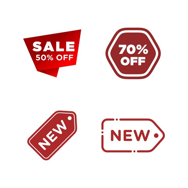 Set of various labels vector sales collection