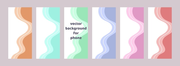 set vector abstract background for phone