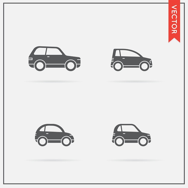 Set of Vector Car Icons