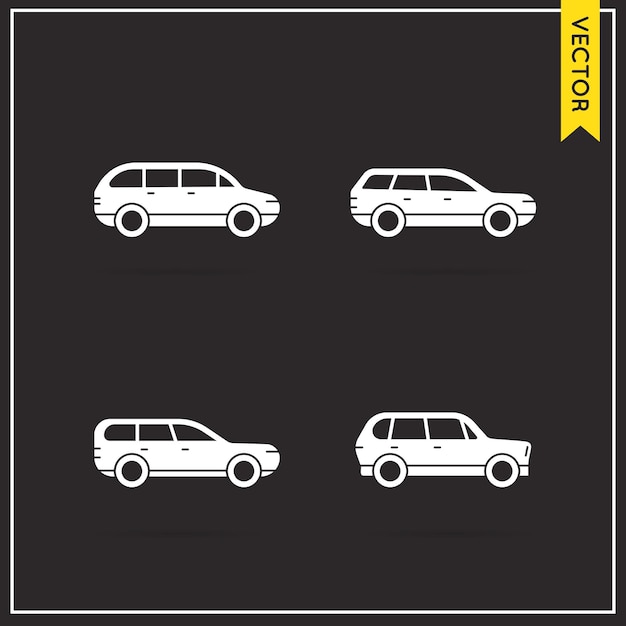 Set of Vector Car Icons