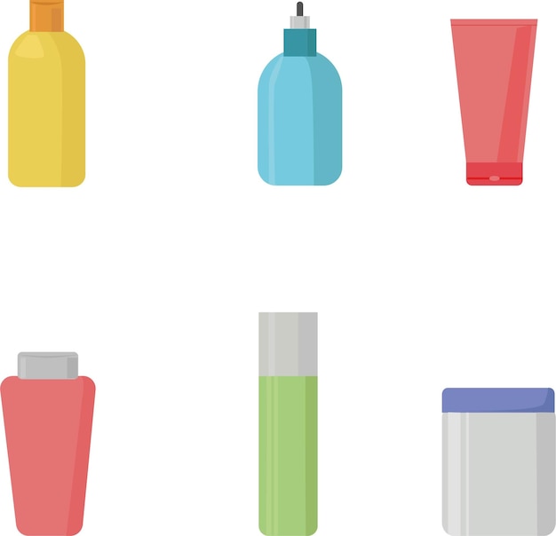 set of vector jars and bottles