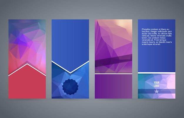 Set of vertical web banner layout background19