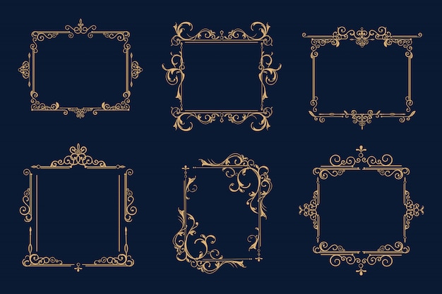 Set of Vintage frame element