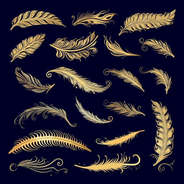 Set of vintage ribbon design vector elements