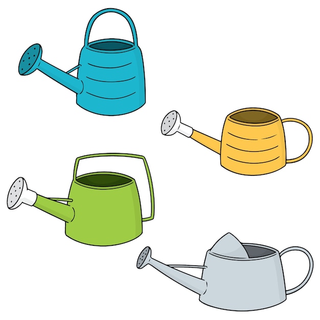 set of watering can