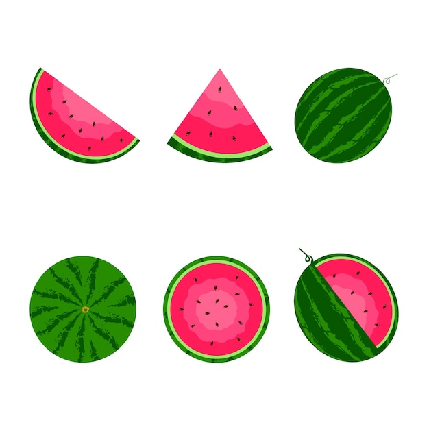 Set of watermelons in flat style
Vector elements for design