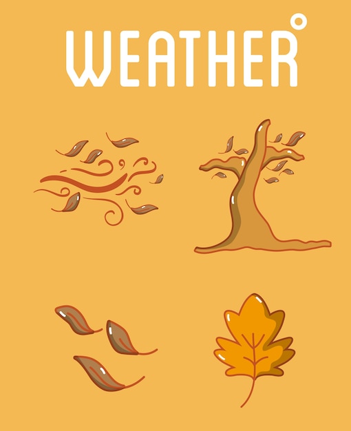 Set of weather icons collection