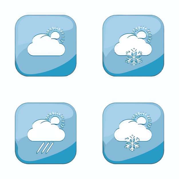 Set of weather icons