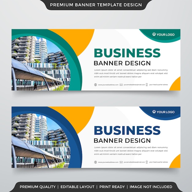 Vector set of web banner template