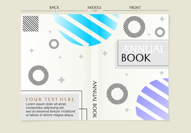 set of white book cover designs with abstract geometric textures. elegant and modern background