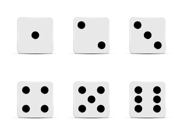 Set of white dices.