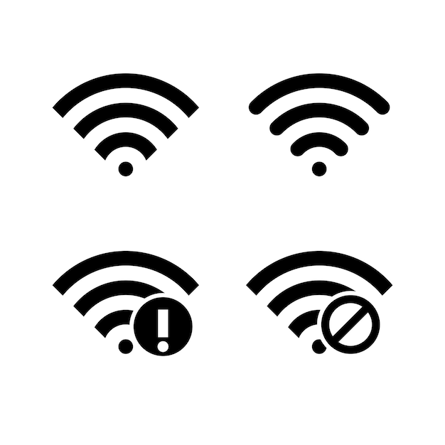 Set Of Wifi Symbols