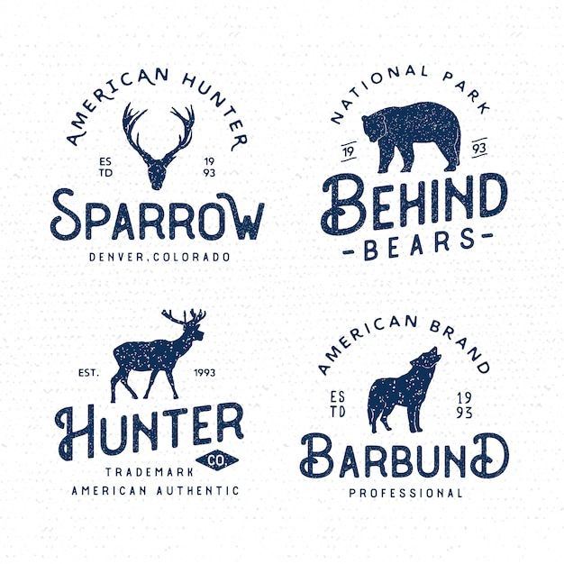 Set of wilderness badges