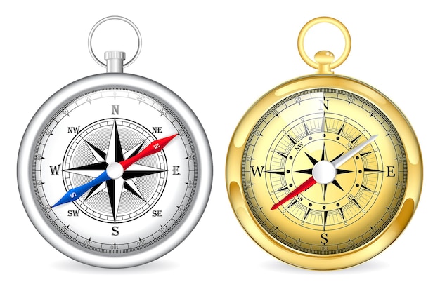 set of wind rose compass marine isolated or nautical navigation sail symbols or geographic direction