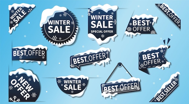 Vector set winter sale