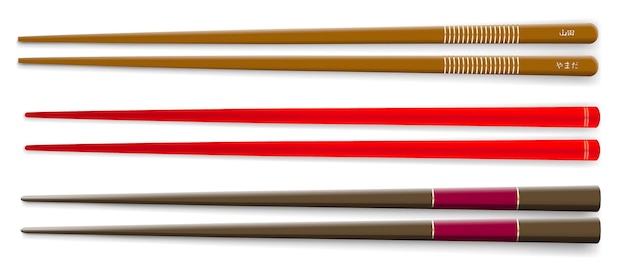 set of wooden chopstick isolated or chopstick for eating sushi, sea food, japanese and chinese food