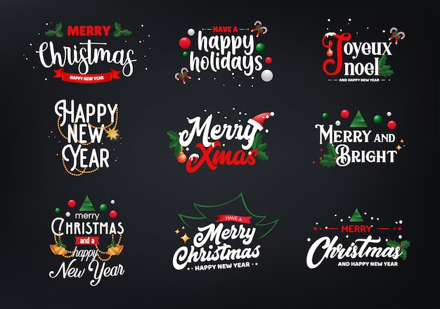 Sets of Christmas Typography