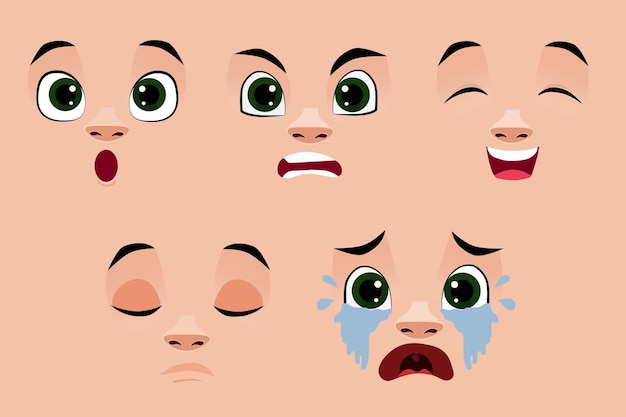 sets of the face expression