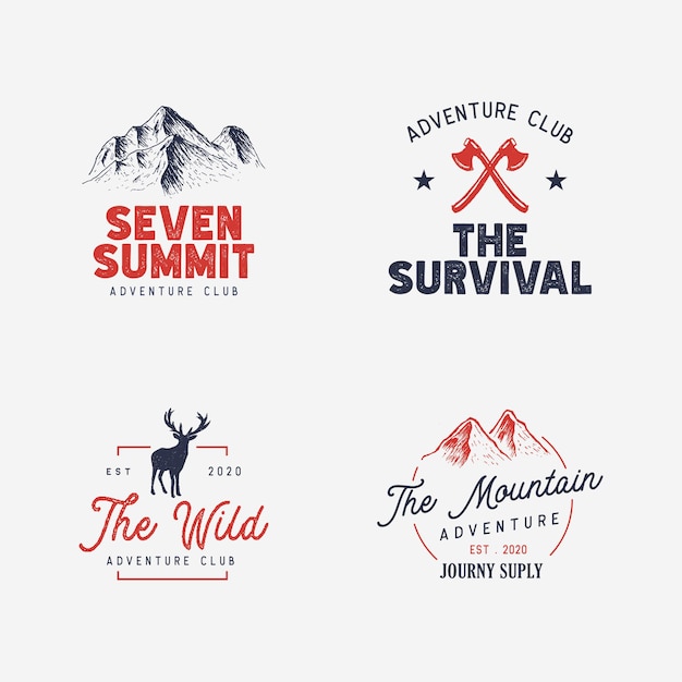 seven summit mountain logo concept