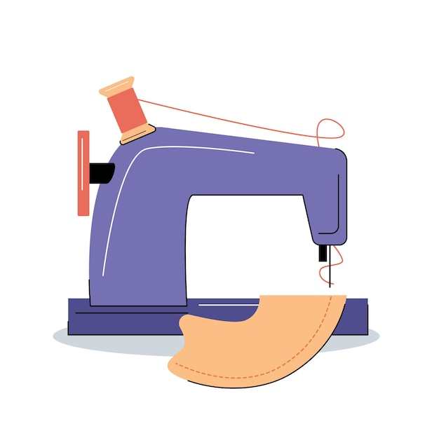 sewing machine isolated vector illustration