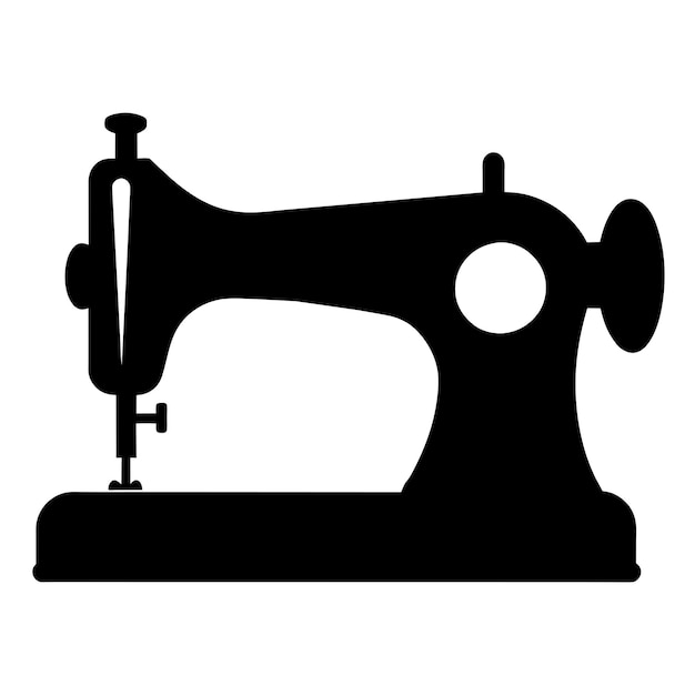 Sewing machine silhouette vector silhouette black color silhouette 12